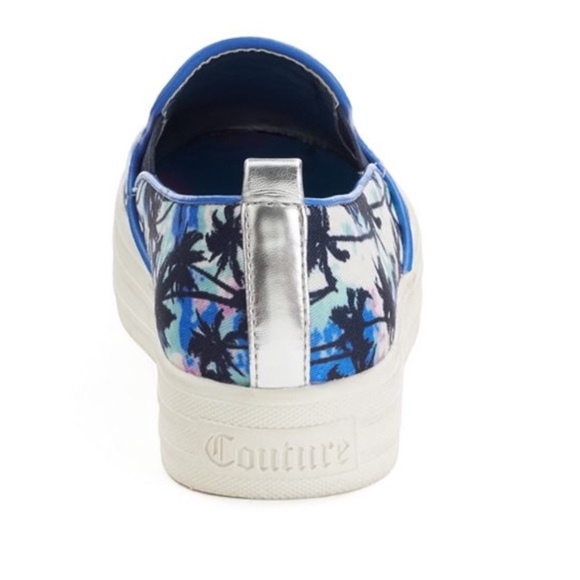 JUICY COUTURE Blue Palm Tree Sneakers Shoes 7.5 - Picture 4 of 5